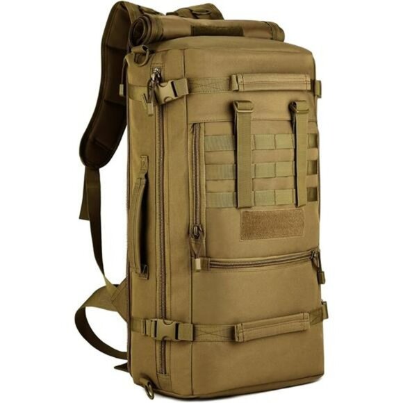 50L Tactical MOLLE Backpack Military Hiking Travel Bag Crossbody Handbag - Picture 7 of 7